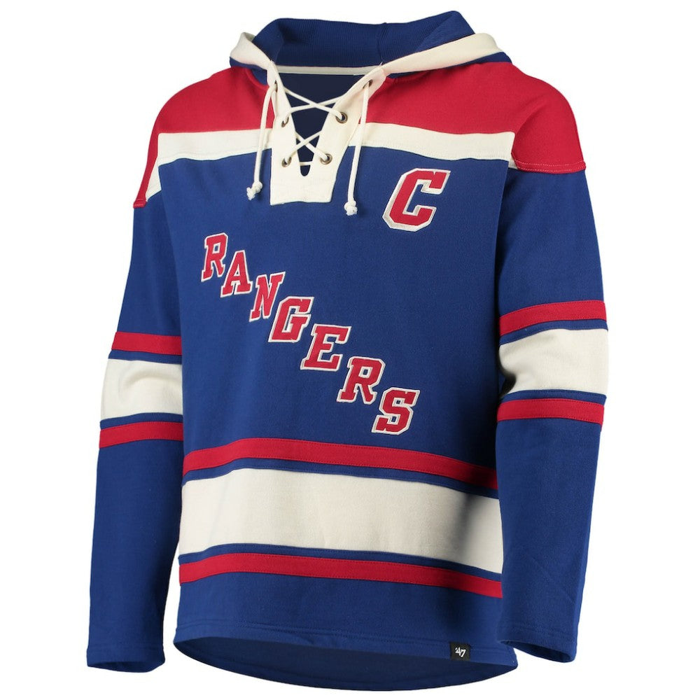 Wayne Gretzky New York Rangers '47 Retired Player Name & Number Lacer Pullover Hoodie - Blue - NHL