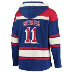 Mark Messier New York Rangers '47 Retired Player Name & Number Lacer Pullover Hoodie - Blue - NHL