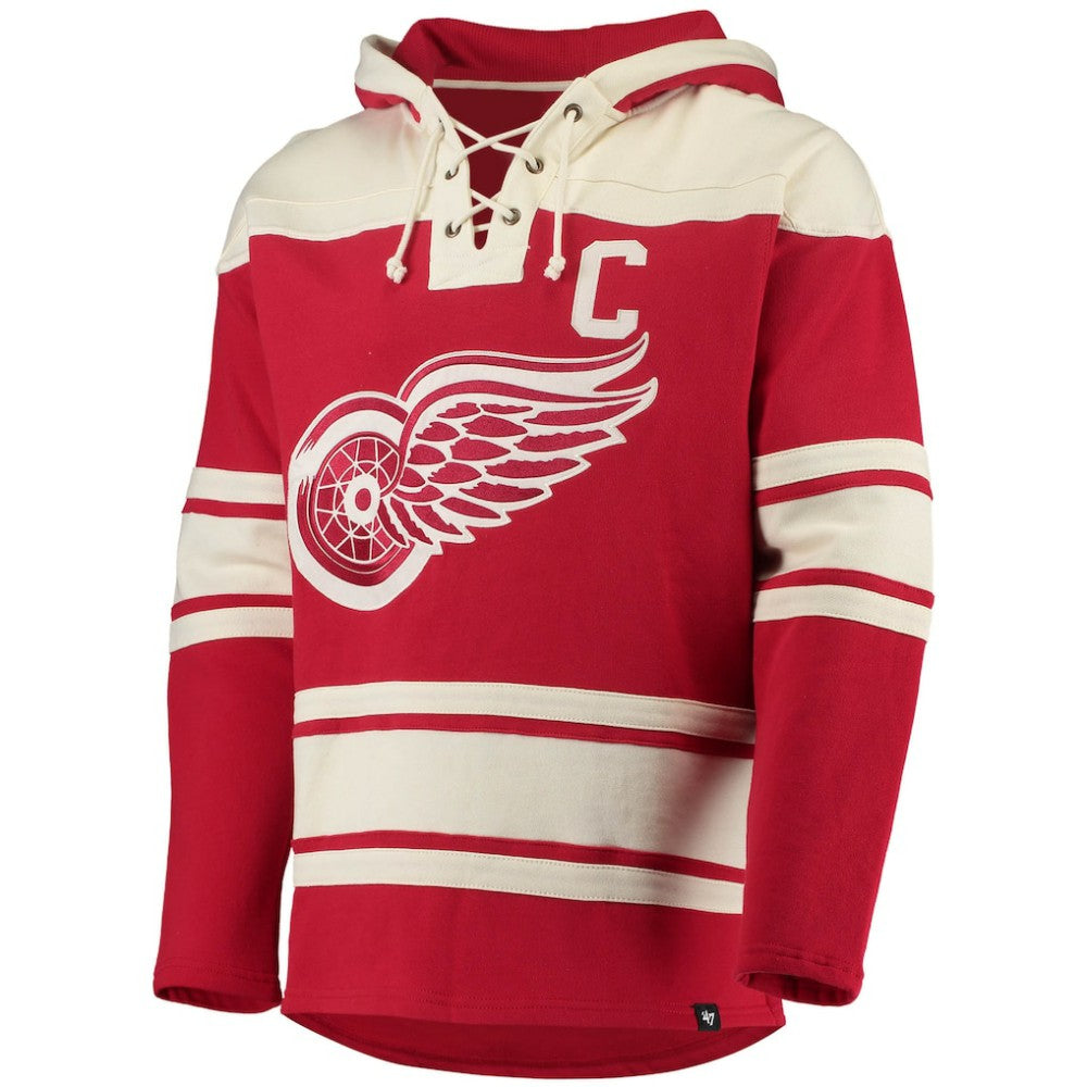 Gordie Howe Detroit Red Wings '47 Retired Player Name & Number Lacer Pullover Hoodie - Red - NHL