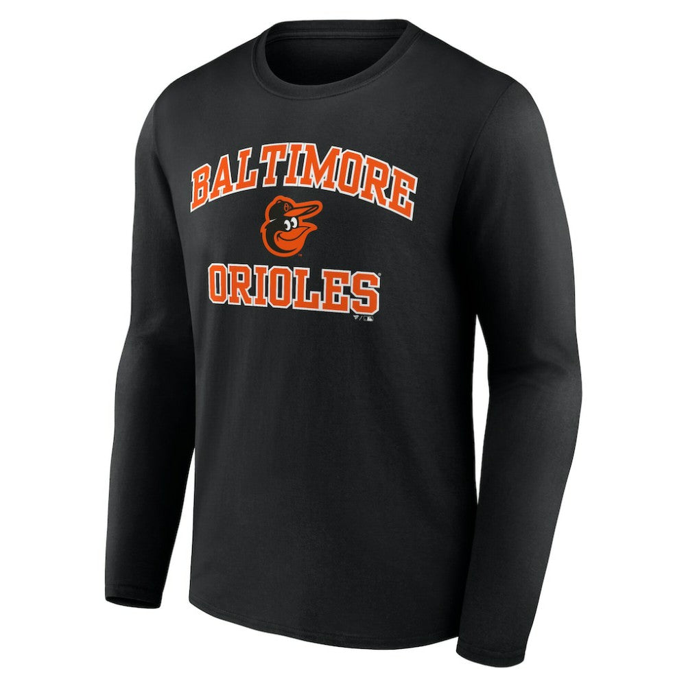 Men's Black Baltimore Orioles Team Heart & Soul Long Sleeve T-Shirt T-shirts - MLB