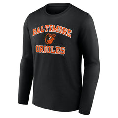 Men's Black Baltimore Orioles Team Heart & Soul Long Sleeve T-Shirt T-shirts - MLB