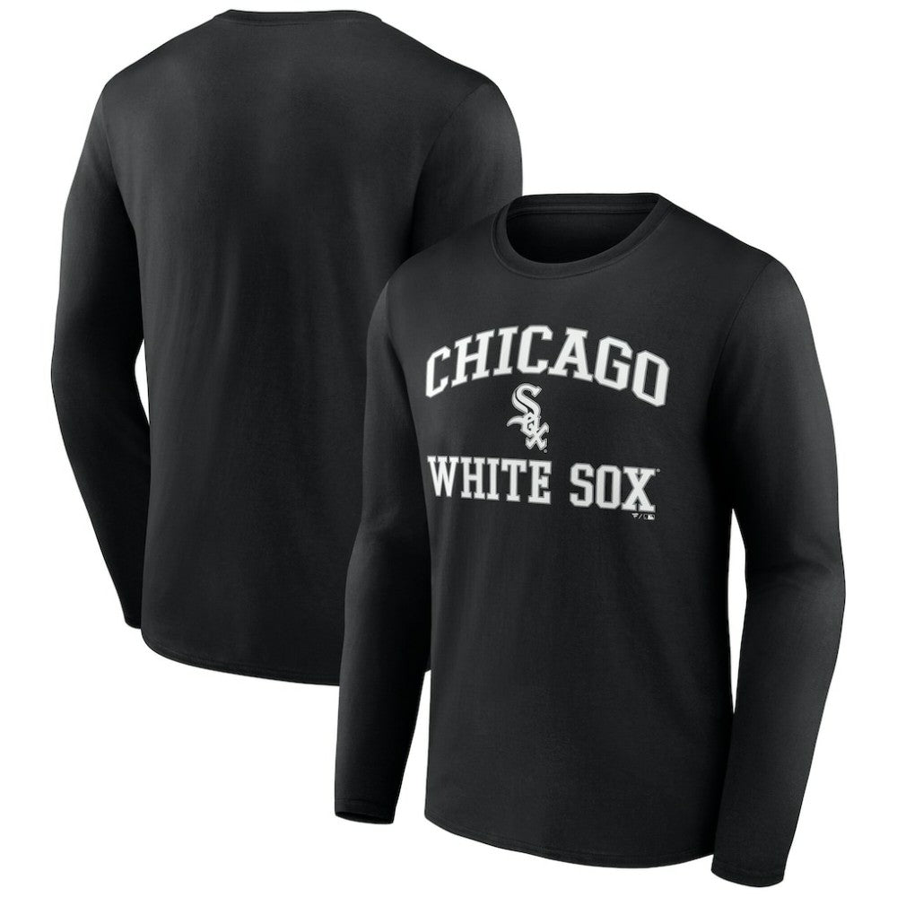 Men's Black Chicago White Sox Team Heart & Soul Long Sleeve T-Shirt T-shirts - MLB