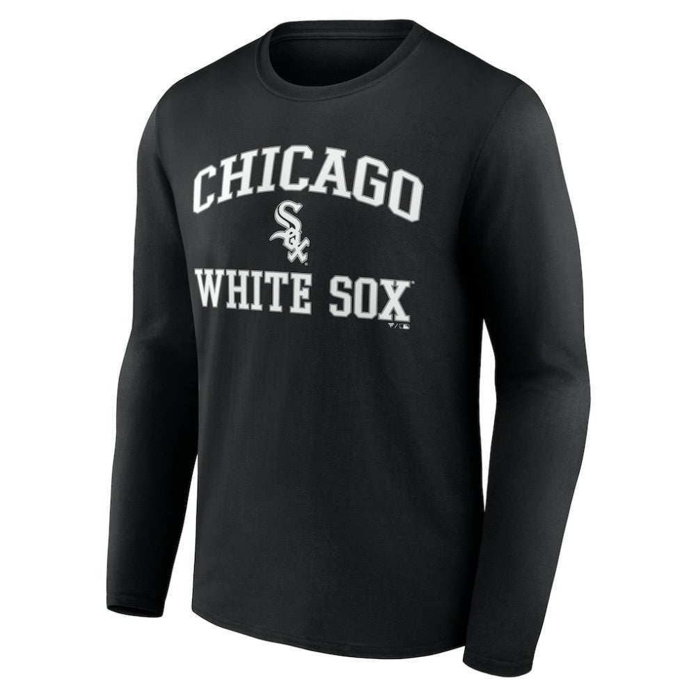 Men's Black Chicago White Sox Team Heart & Soul Long Sleeve T-Shirt T-shirts - MLB