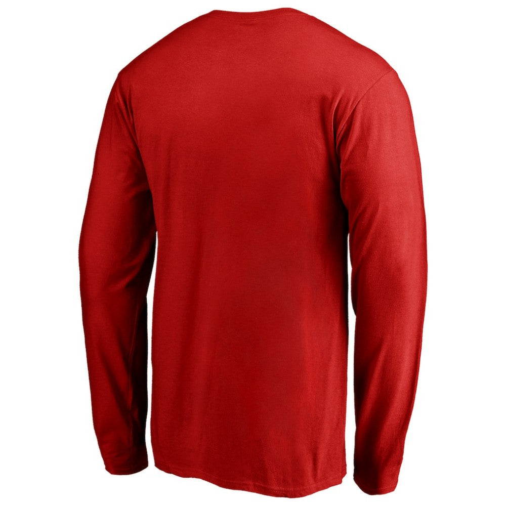 Men's Red Los Angeles Angels Team Heart & Soul Long Sleeve T-Shirt T-shirts - MLB