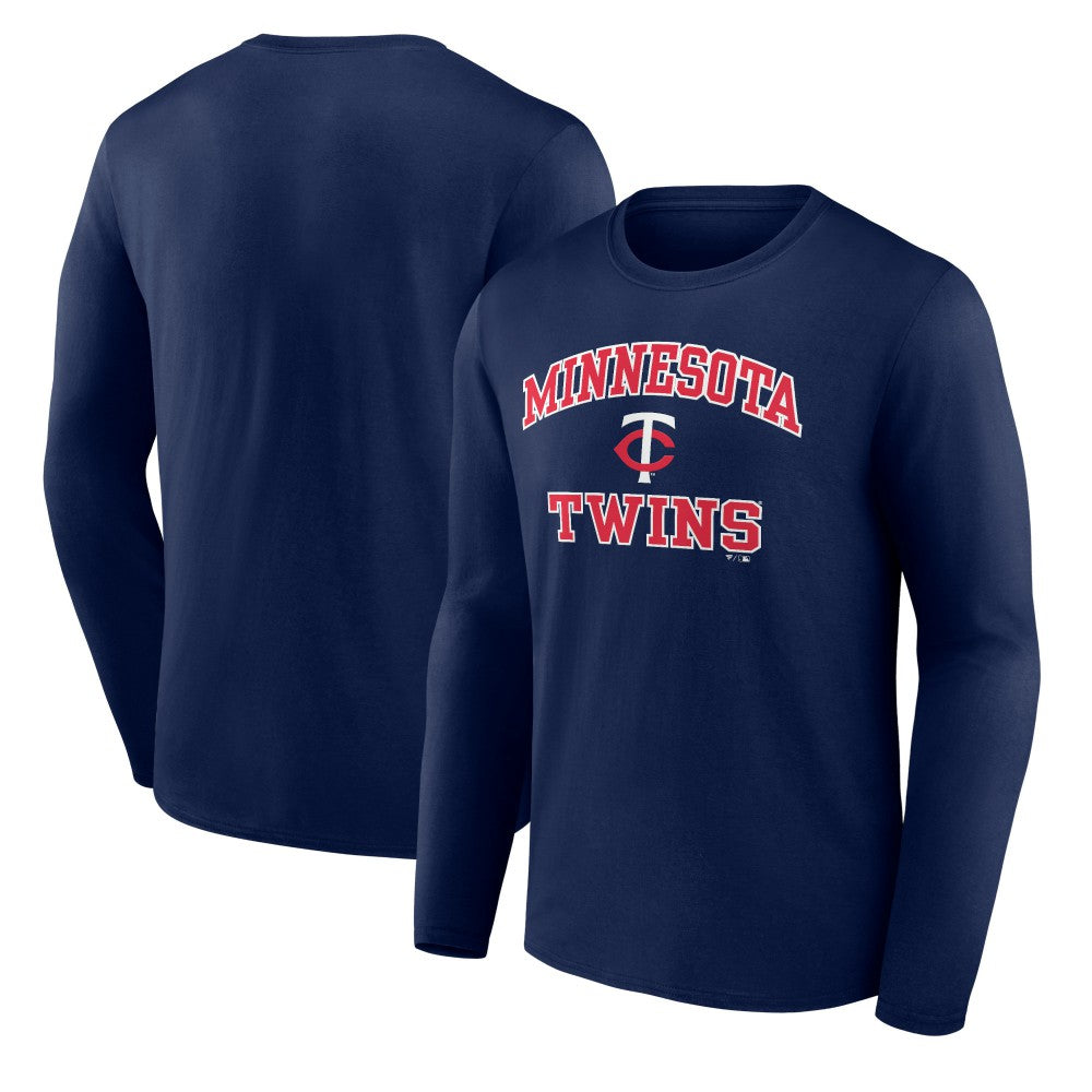 Men's Navy Minnesota Twins Team Heart & Soul Long Sleeve T-Shirt T-shirts - MLB