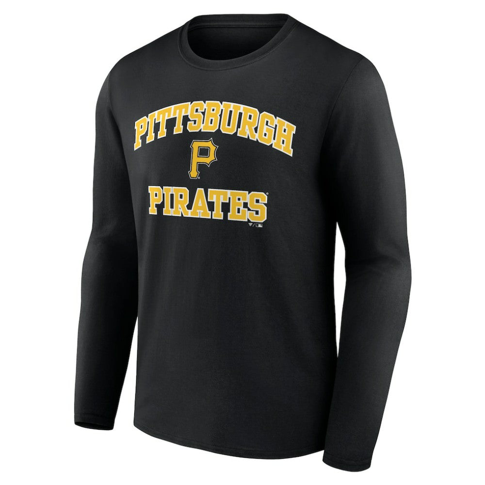 Men's Black Pittsburgh Pirates Team Heart & Soul Long Sleeve T-Shirt T-shirts - MLB