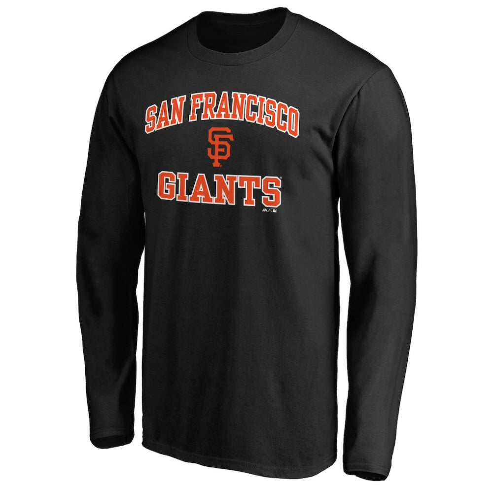 Men's Black San Francisco Giants Team Heart & Soul Long Sleeve T-Shirt T-shirts - MLB