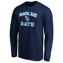 Men's Navy Tampa Bay Rays Team Heart & Soul Long Sleeve T-Shirt T-shirts - MLB