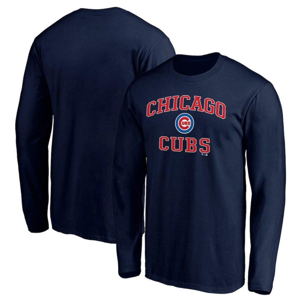 Men's Navy Chicago Cubs Team Heart & Soul Long Sleeve T-Shirt T-shirts - MLB