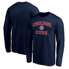 Men's Navy Chicago Cubs Team Heart & Soul Long Sleeve T-Shirt T-shirts - MLB