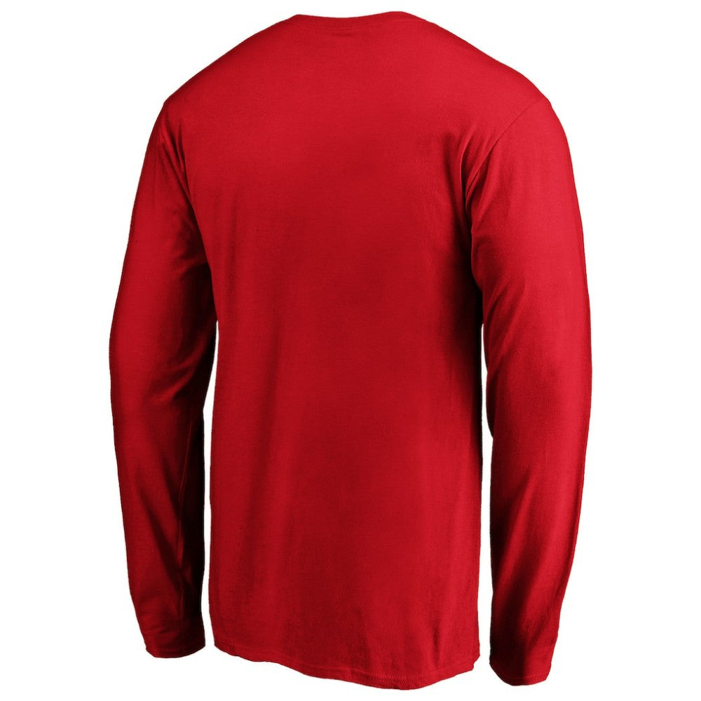 Men's Red Texas Rangers Team Heart & Soul Long Sleeve T-Shirt T-shirts - MLB