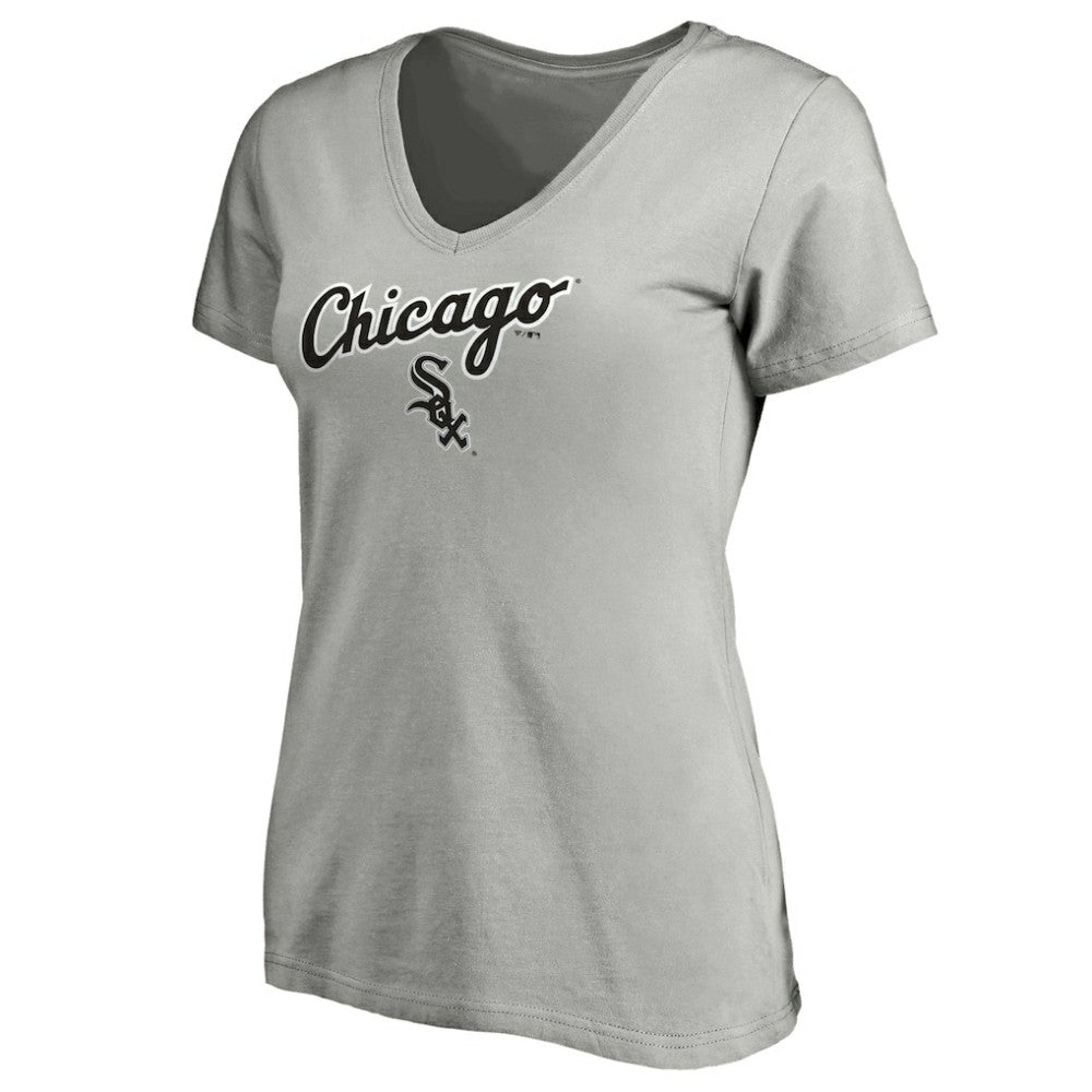 Chicago White Sox Fanatics Women's Team Logo Lockup V-Neck T-Shirt - MLB