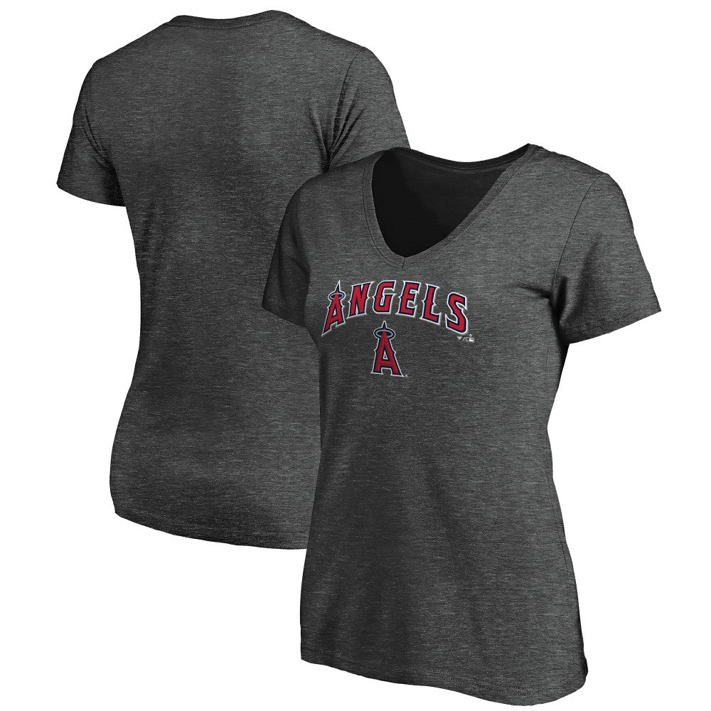 Los Angeles Angels Fanatics Women's Team Logo Lockup V-Neck T-Shirt - MLB
