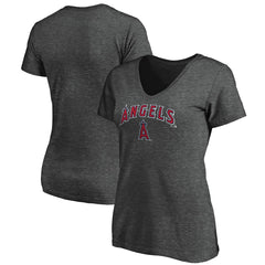 Los Angeles Angels Fanatics Women's Team Logo Lockup V-Neck T-Shirt - MLB