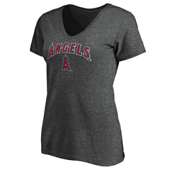Los Angeles Angels Fanatics Women's Team Logo Lockup V-Neck T-Shirt - MLB