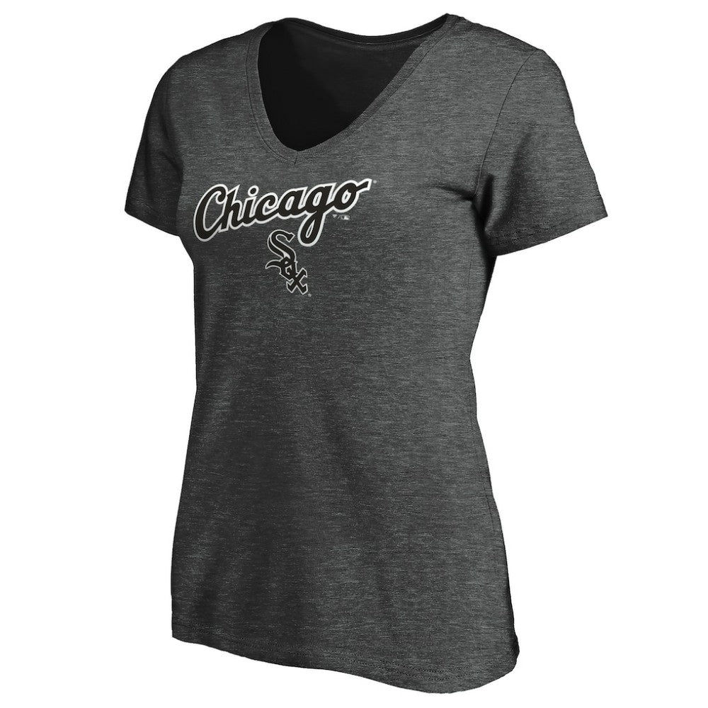 Chicago White Sox Fanatics Women's Team Logo Lockup V-Neck T-Shirt - MLB