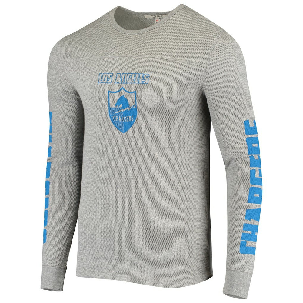 Los Angeles Chargers Junk Food Heavyweight Thermal Long Sleeve T-Shirt Heathered Gray | NFL