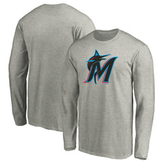 Miami Marlins Official Team Logo Long Sleeve T-Shirt - MLB