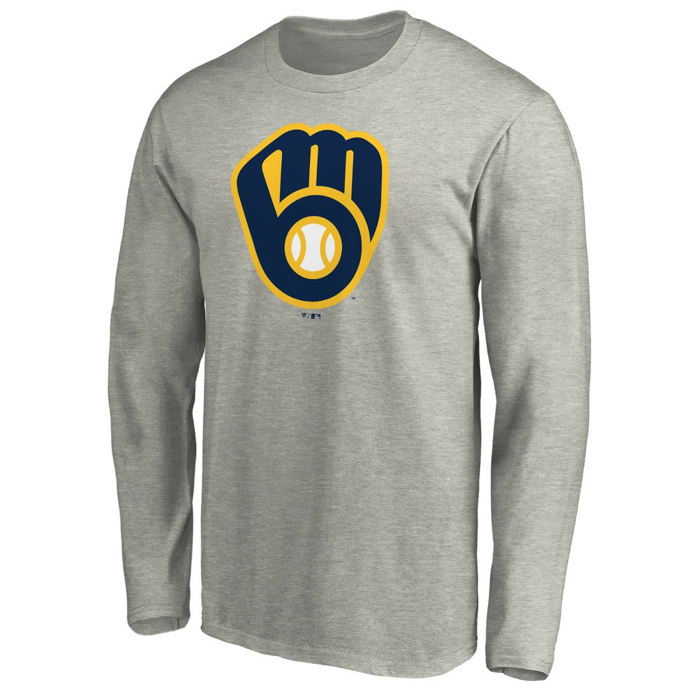 Milwaukee Brewers Official Team Logo Long Sleeve T-Shirt - MLB