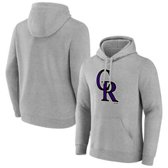 Colorado Rockies Official Logo Fitted Pullover Hoodie - MLB