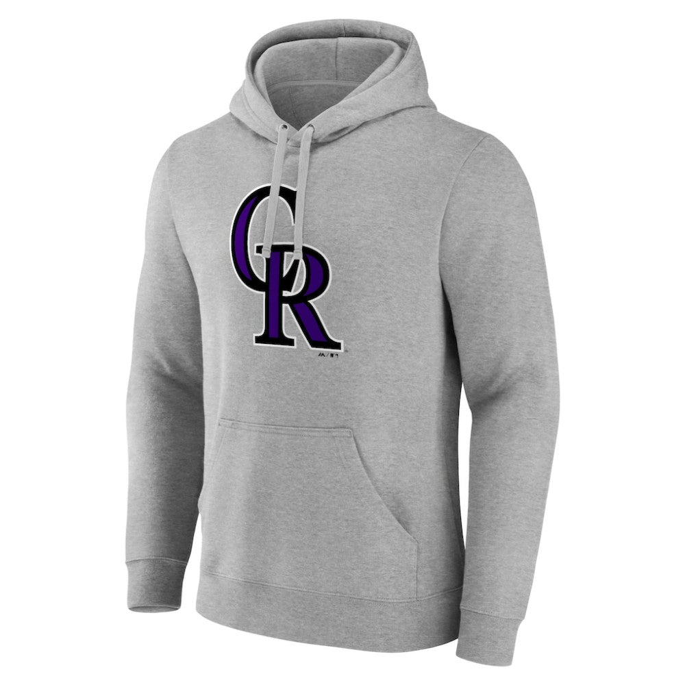 Colorado Rockies Official Logo Fitted Pullover Hoodie - MLB