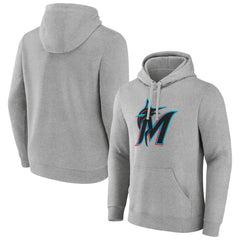 Miami Marlins Official Logo Fitted Pullover Hoodie - MLB