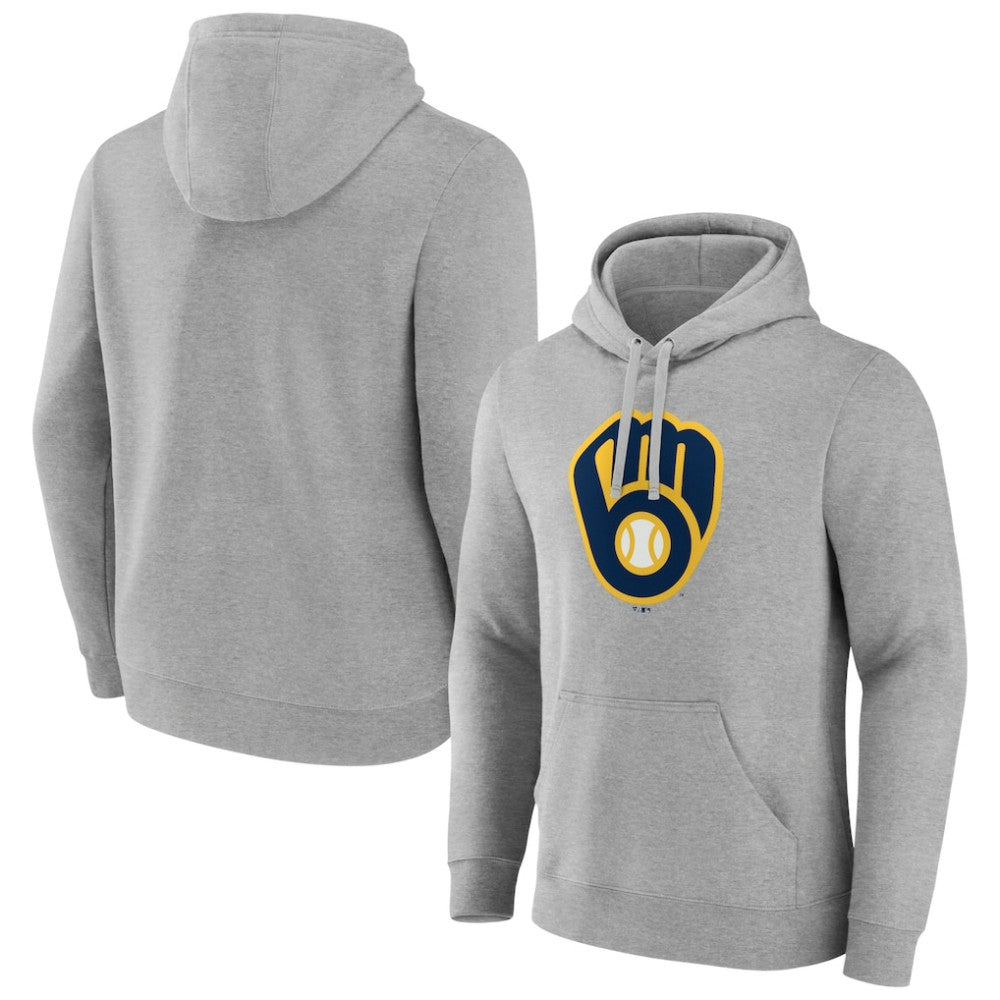 Milwaukee Brewers Official Logo Fitted Pullover Hoodie - MLB