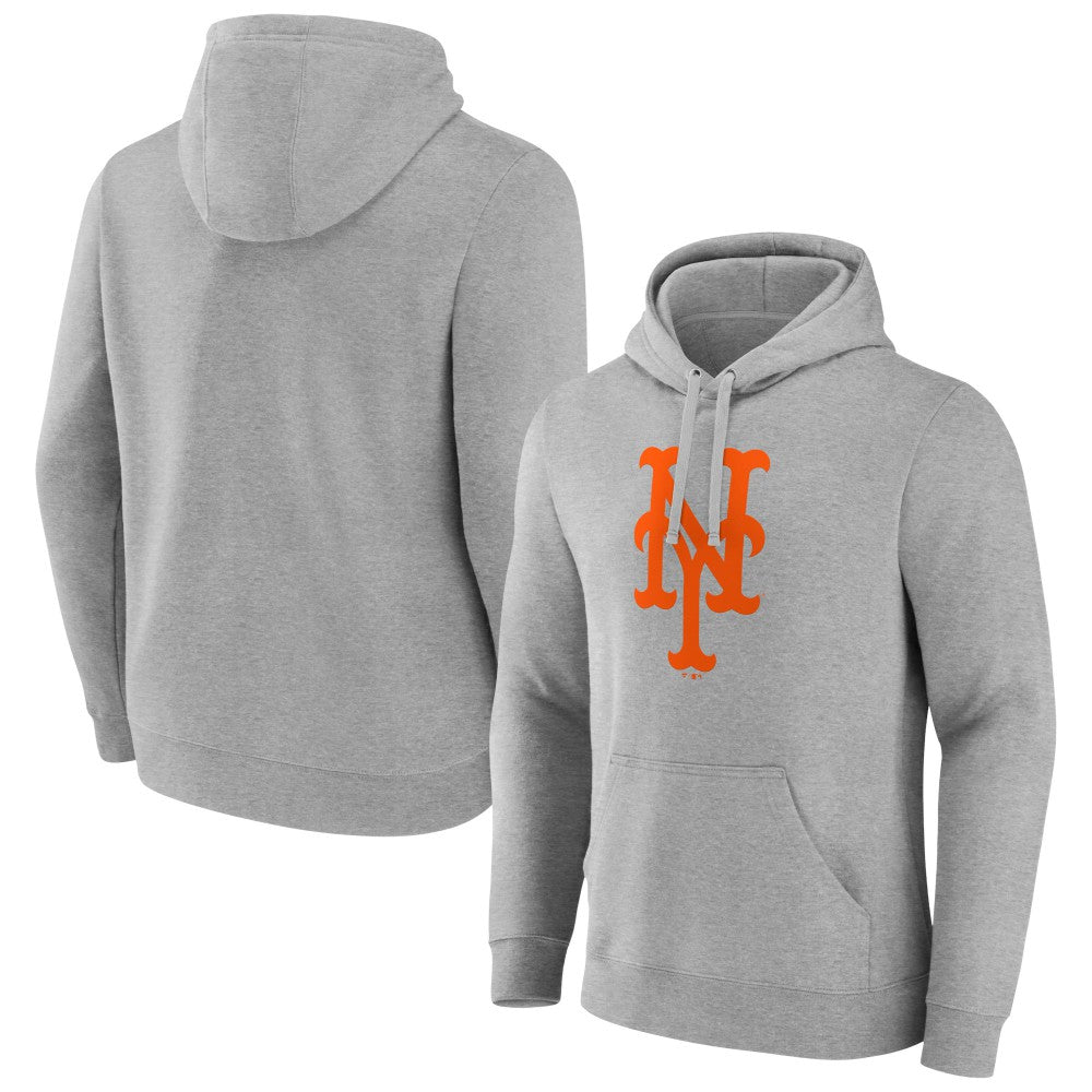 New York Mets Official Logo Fitted Pullover Hoodie - MLB