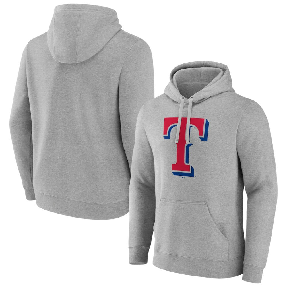 Texas Rangers Official Logo Fitted Pullover Hoodie - MLB