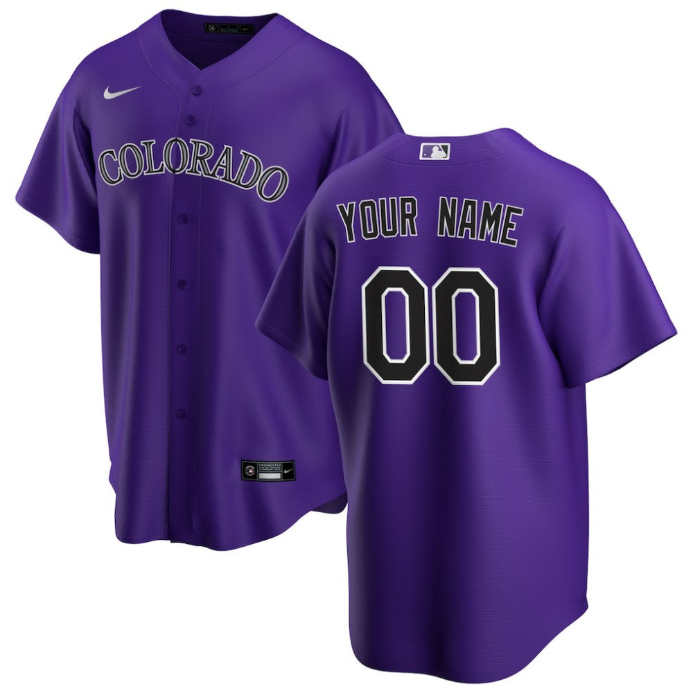 Colorado Rockies Nike Alternate Replica Custom Jersey - MLB