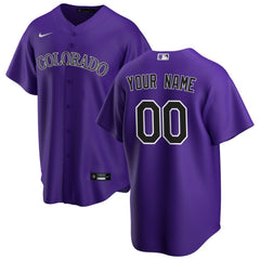Colorado Rockies Nike Alternate Replica Custom Jersey - MLB