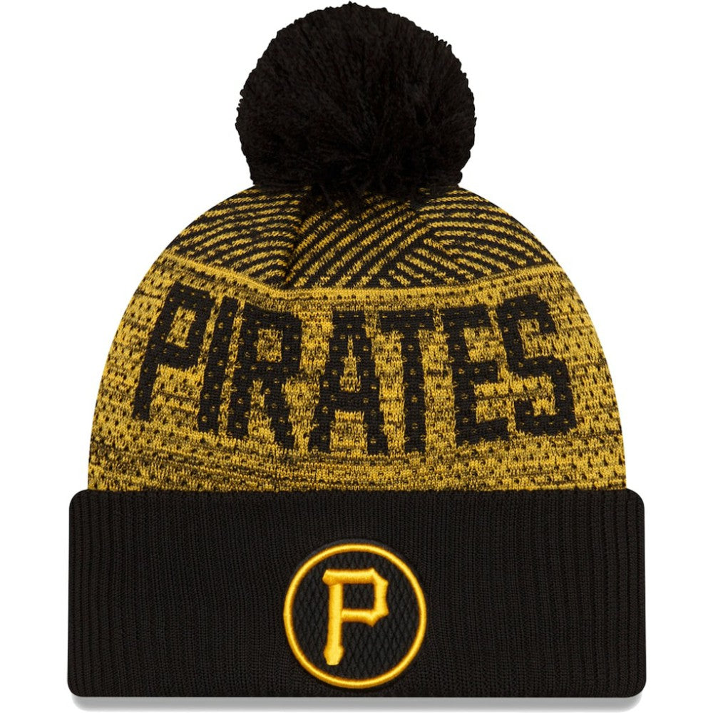 Pittsburgh Pirates New Era Authentic Collection Sport Cuffed Knit Hat with Pom - MLB