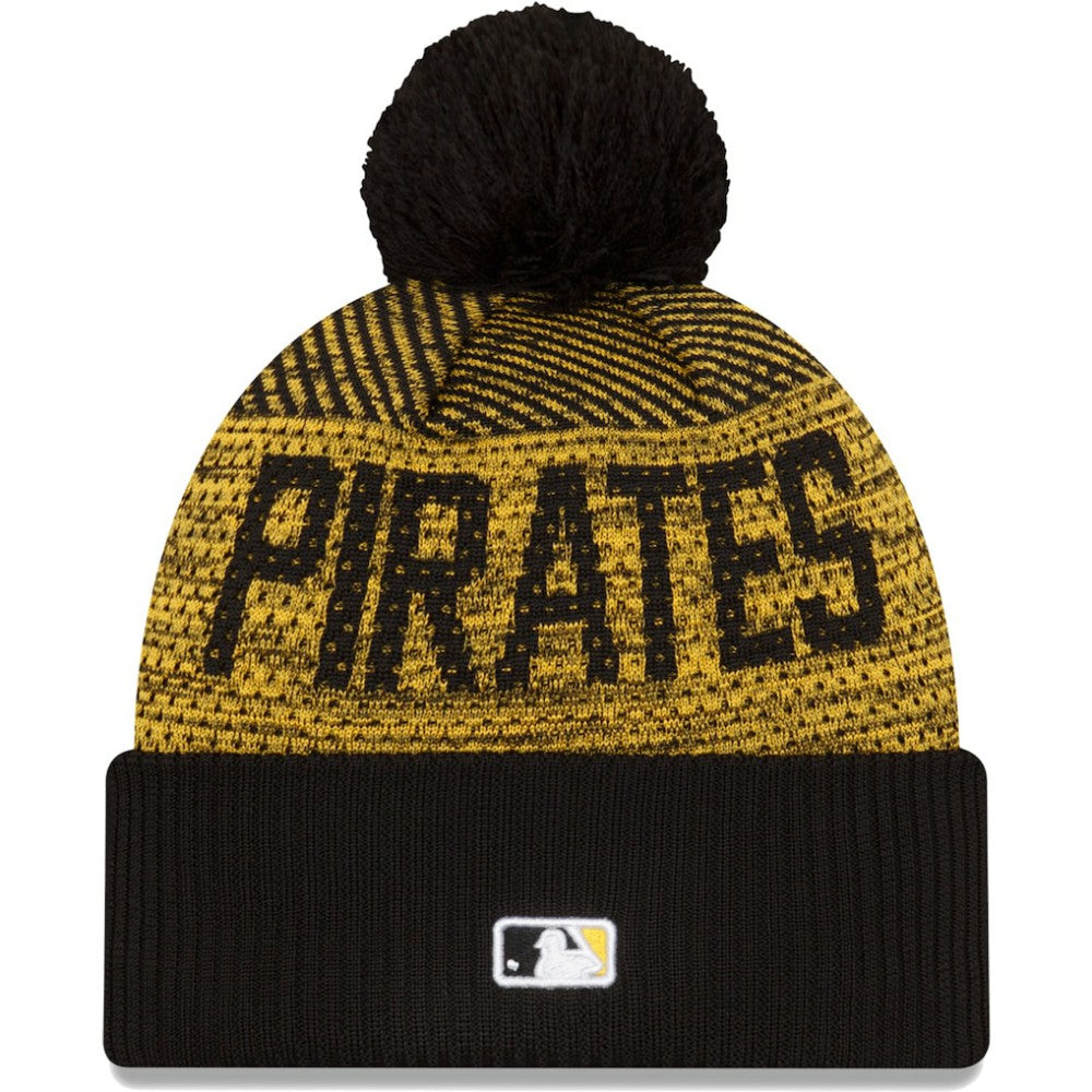 Pittsburgh Pirates New Era Authentic Collection Sport Cuffed Knit Hat with Pom - MLB