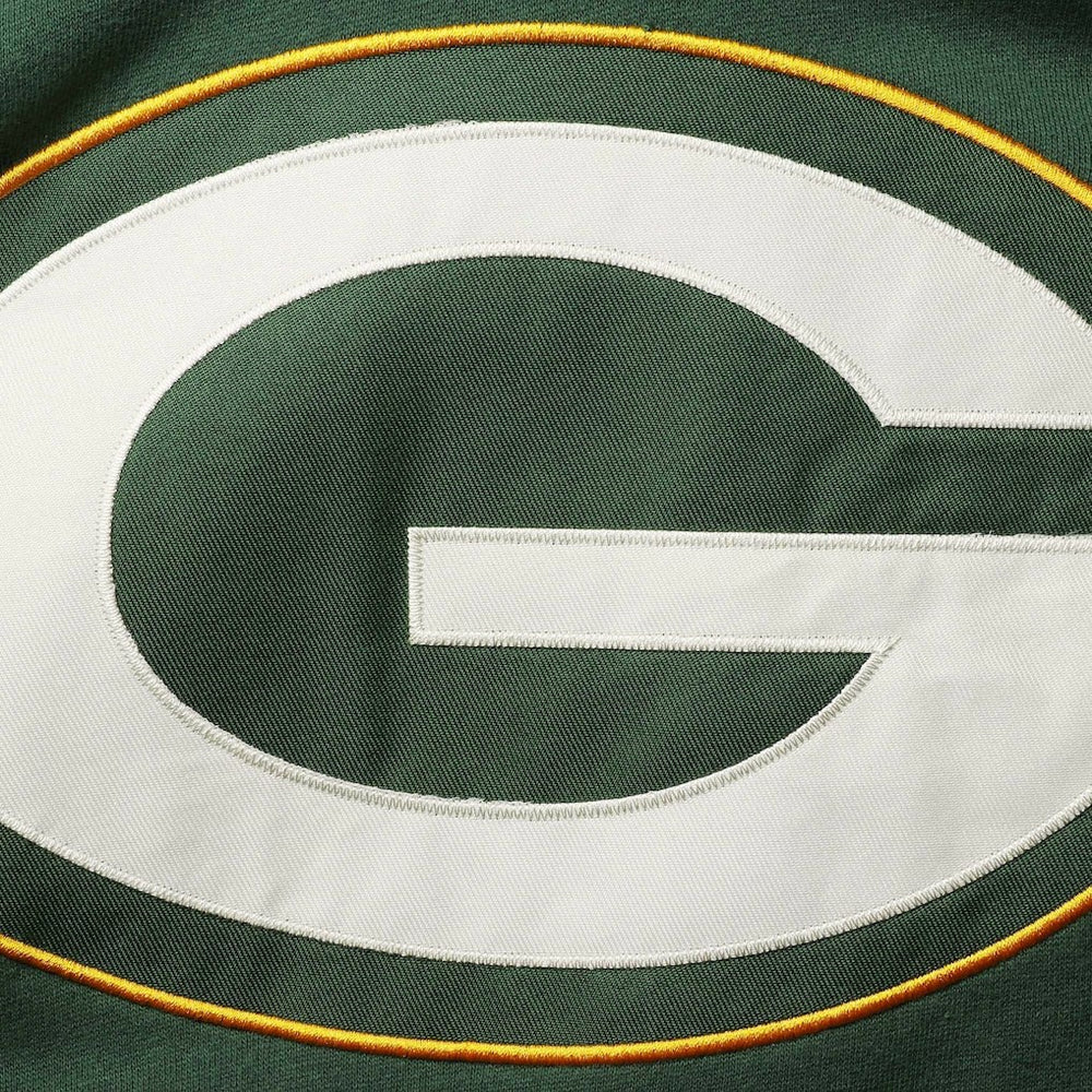 Green Bay Packers '47 Lacer V-Neck Pullover Hoodie Green/Gold | 47 brand