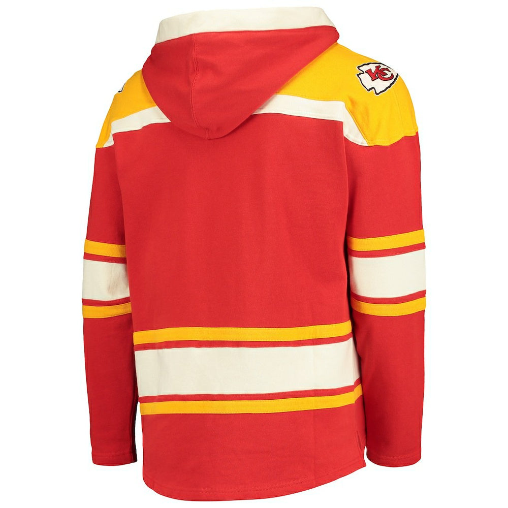 Kansas City Chiefs '47 Lacer V-Neck Pullover Hoodie Red/Gold | 47 brand