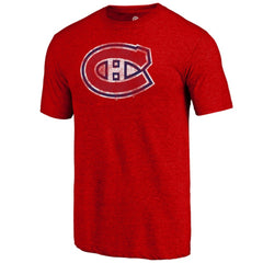 Montreal Canadiens Distressed Tri-Blend T-Shirt - Red - NHL