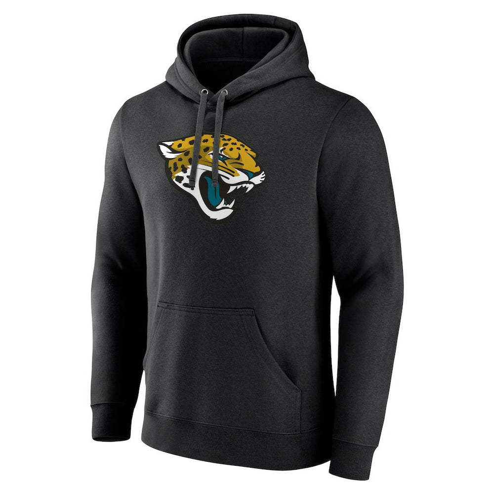 Jacksonville Jaguars Primary Logo Fitted Pullover Hoodie Black | NFL