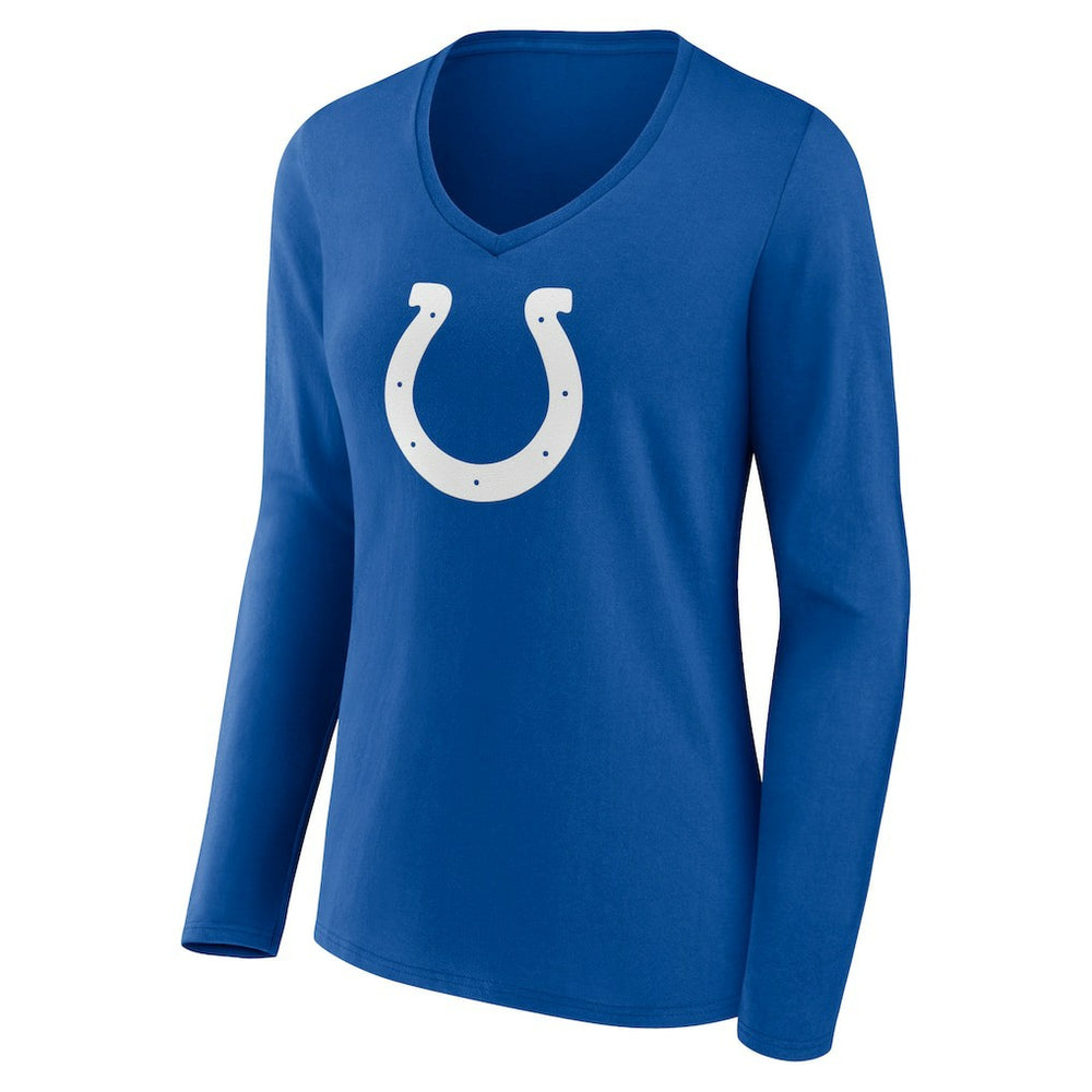 Indianapolis Colts Women's Primary Team Logo Long Sleeve V-Neck T-Shirt Royal | NFL