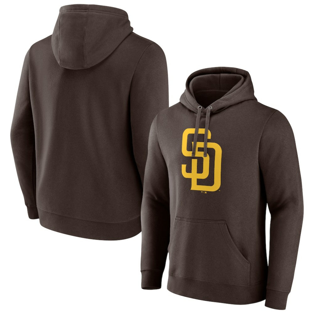 San Diego Padres Official Logo Fitted Pullover Hoodie - MLB