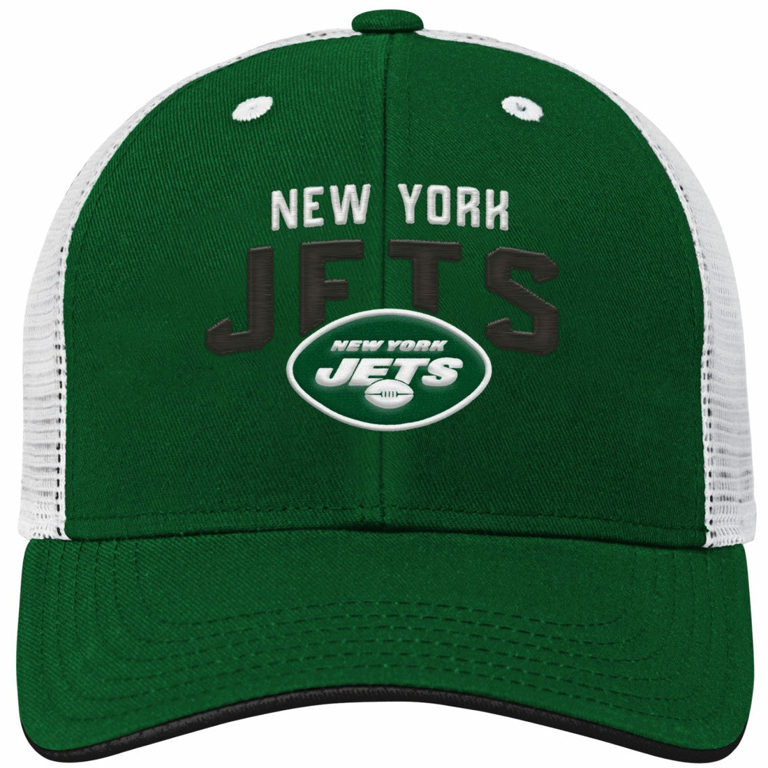 New York Jets Youth Core Lockup Adjustable Hat Green/White | NFL