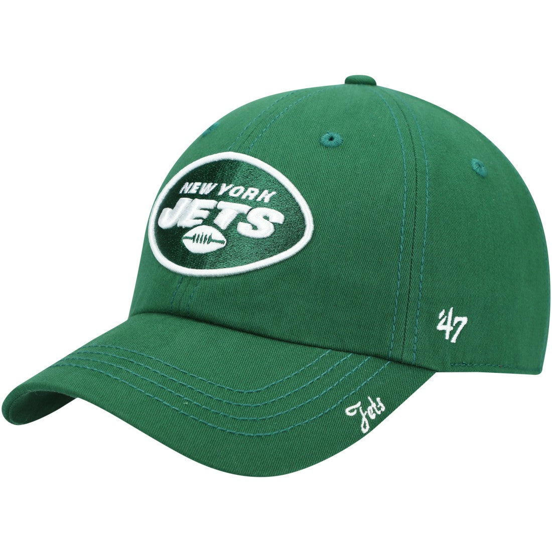 New York Jets '47 Women's Miata Clean Up Primary Adjustable Hat Green | 47 brand