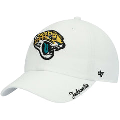 Jacksonville Jaguars '47 Women's Miata Clean Up Logo Adjustable Hat White | 47 brand
