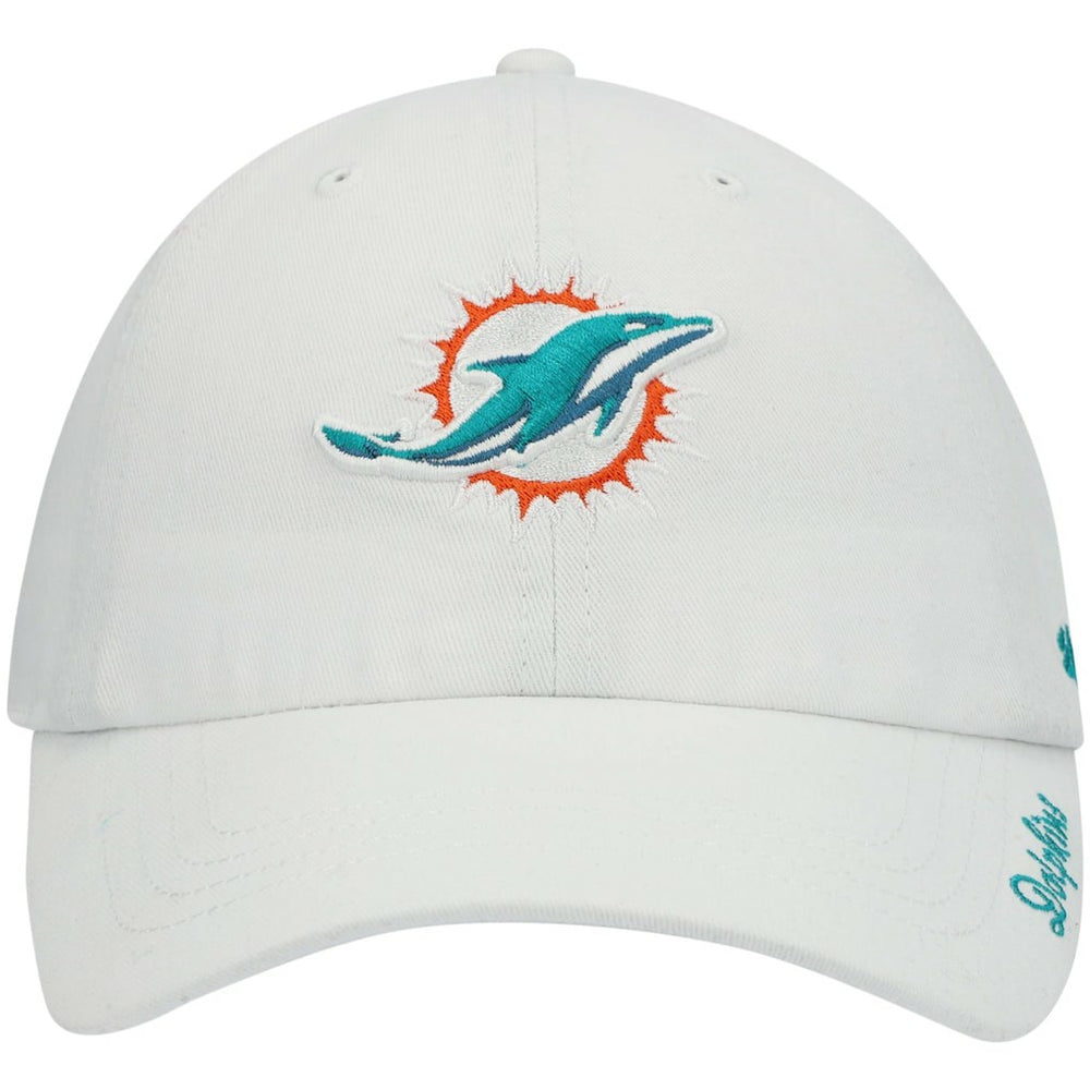 Miami Dolphins '47 Women's Miata Clean Up Logo Adjustable Hat White | 47 brand