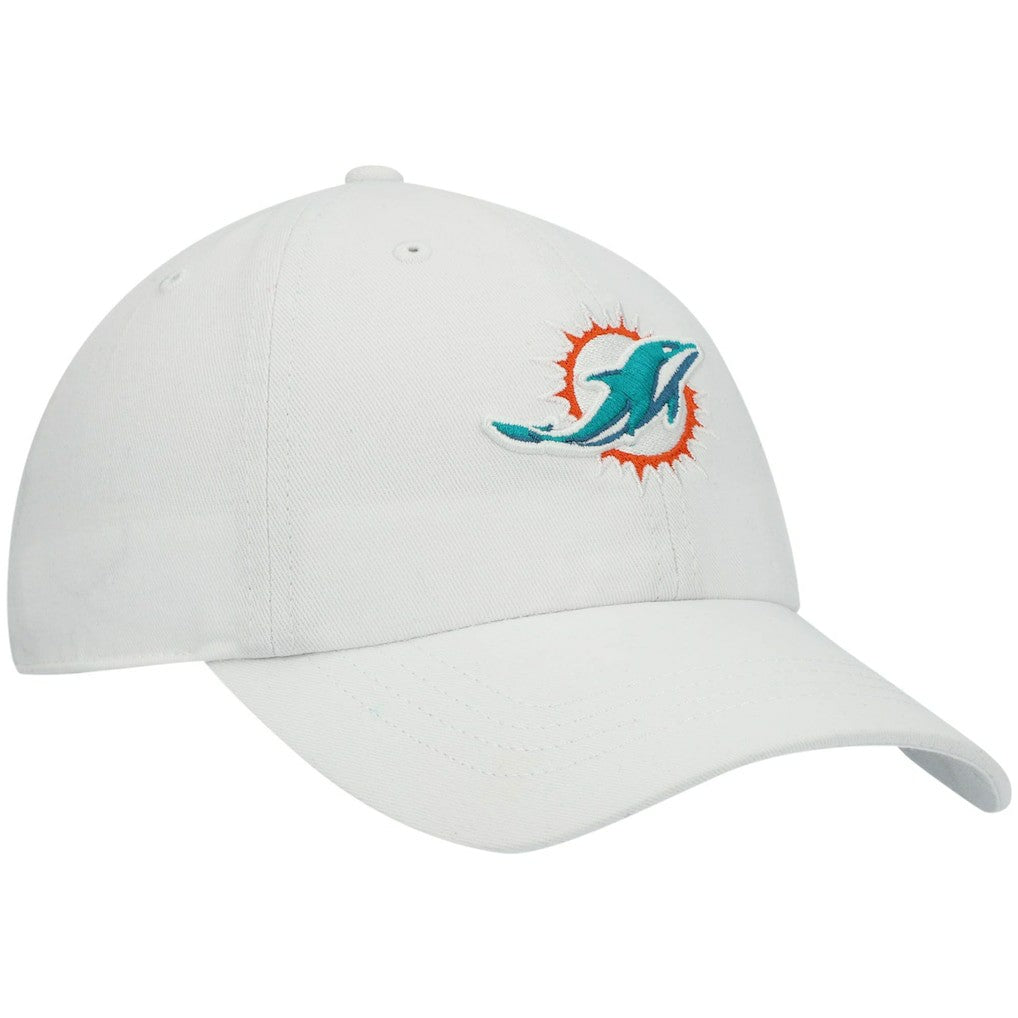 Miami Dolphins '47 Women's Miata Clean Up Logo Adjustable Hat White | 47 brand