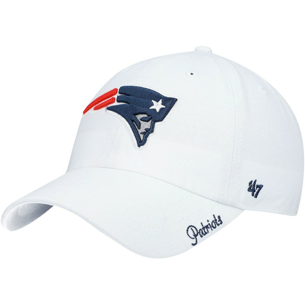 New England Patriots '47 Women's Miata Clean Up Logo Adjustable Hat White | 47 brand