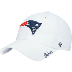 New England Patriots '47 Women's Miata Clean Up Logo Adjustable Hat White | 47 brand