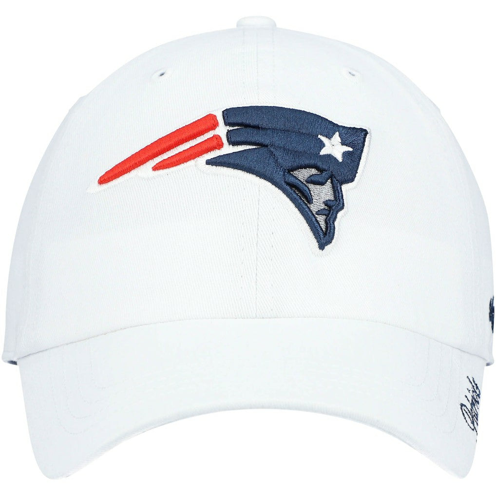 New England Patriots '47 Women's Miata Clean Up Logo Adjustable Hat White | 47 brand