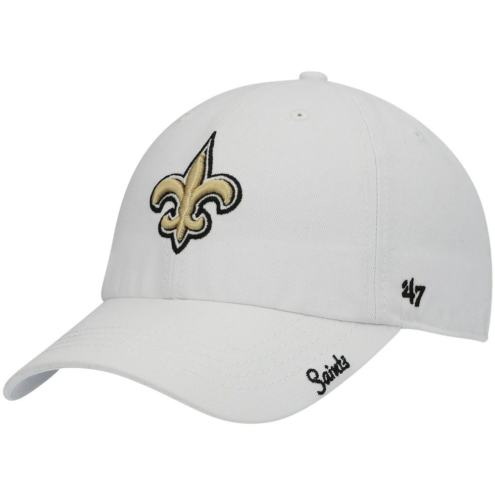 New Orleans Saints '47 Women's Miata Clean Up Logo Adjustable Hat White | 47 brand