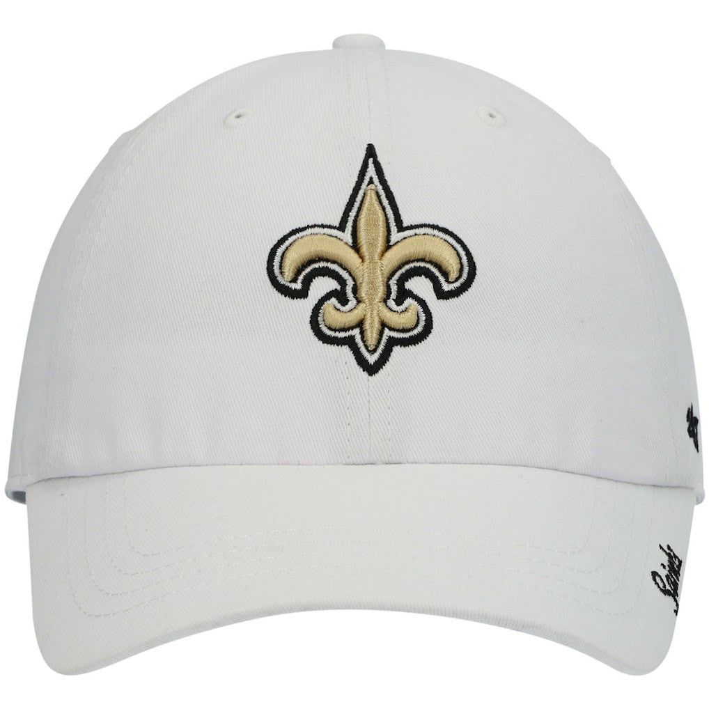 New Orleans Saints '47 Women's Miata Clean Up Logo Adjustable Hat White | 47 brand