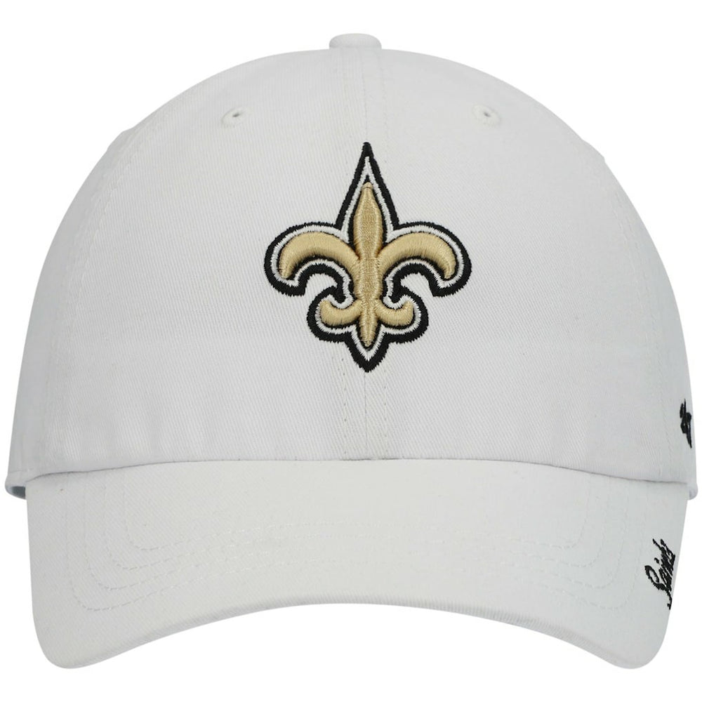 New Orleans Saints '47 Women's Miata Clean Up Logo Adjustable Hat White | 47 brand